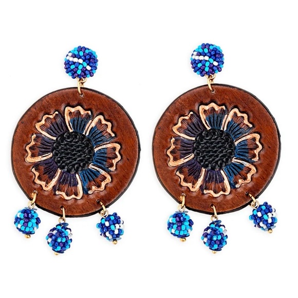 Jewelry - Handcrafted Beaded Statement Drop Earrings